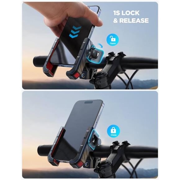 Motorcycle Bike Phone Mount Holder - Bicycle Handlebar Cell Phone Mount - Picture 4 of 7